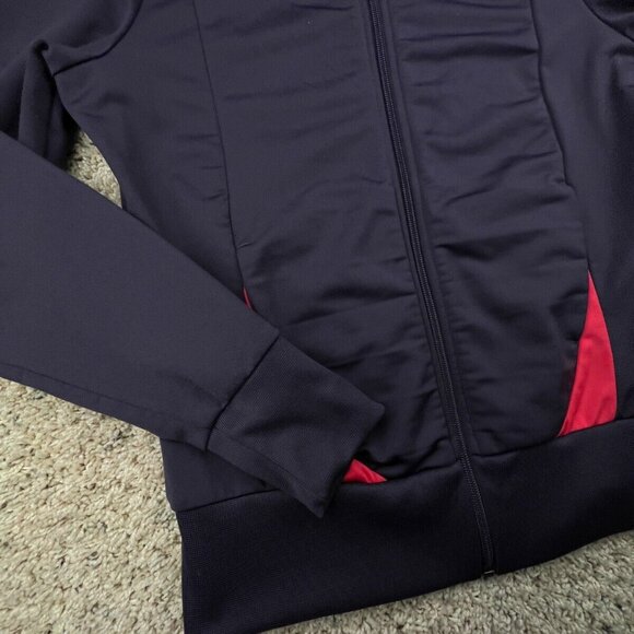 PUMA Track Jacket Women's Medium Full Zip Long Sleeve Red/pink Purple W Logo - Picture 8 of 14